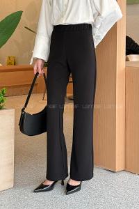 Lamelif Krep Pantolon Siyah