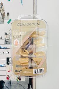 Lamelif Gold Beauty Takma Tırnak Badem Nude