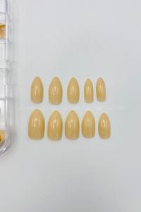 Lamelif Gold Beauty Takma Tırnak Badem Nude