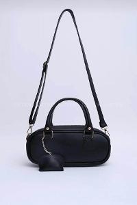 Black Buckle Skin Hand Bag Bag