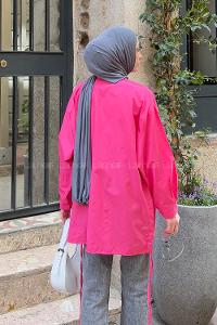 Lamelif Oversize Gömlek Pembe