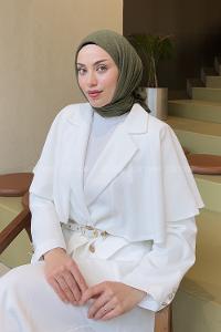 Lamelif Bambu Eşarp Asker Yeşili