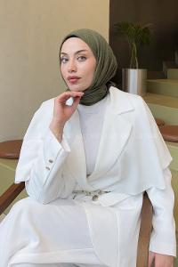 Lamelif Bambu Eşarp Asker Yeşili