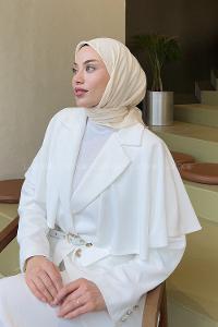 Lamelif Bambu Eşarp Ekru