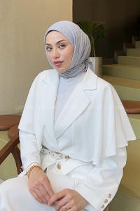 Lamelif Bambu Eşarp Gri