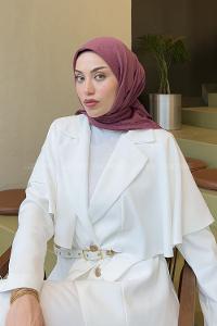 Lamelif Bambu Eşarp Gül Kurusu