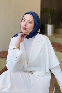 Lamelif Bambu Eşarp İndigo