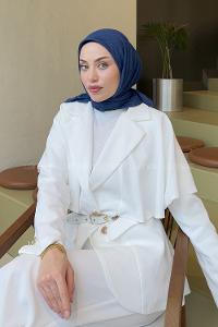 Lamelif Bambu Eşarp İndigo