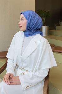 Lamelif Bambu Eşarp Kot Mavisi