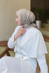 Lamelif Bambu Eşarp Koyu Bej