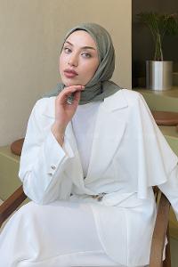 Lamelif Bambu Eşarp Koyu Çağla Yeşili