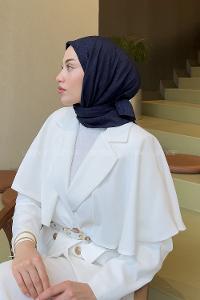 Lamelif Bambu Eşarp Lacivert