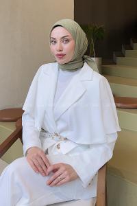 Lamelif Bambu Eşarp Mint  yeşili