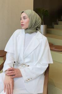 Lamelif Bambu Eşarp Mint  yeşili