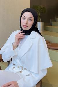 Lamelif Bambu Eşarp Siyah