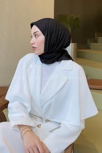 Lamelif Bambu Eşarp Siyah