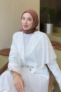 Lamelif Bambu Eşarp Sütlü Kahve