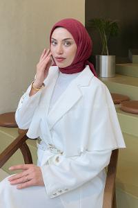 Modalamelif Bambu Eşarp Vişne