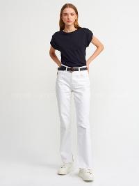 Lamelif DİLVİN 3504 Bisiklet Yaka Penye T-Shirt Siyah