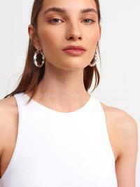 White Crew Neck Short Arm Cotton Fabric Unprinted T-shirt