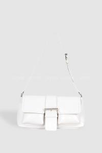 White Buckle Skin Hand Bag Bag