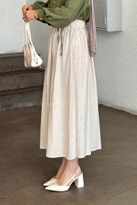 Lamelif Keten Etek Bej