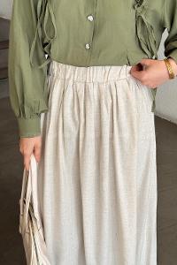 Lamelif Keten Etek Bej