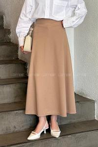 Lamelif Kloş Etek Sütlü Kahve