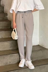 Gray Narrow Leg Normal Waist Slim Fit Bottom Tracksuit