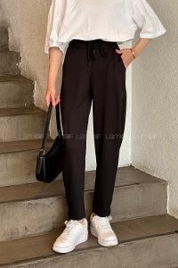 Lamelif Oysho Yırtmaç Detaylı Modal Eşofman Altı Siyah