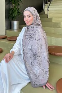 Soil Cotton Striped Flowering Printed Shawl