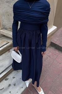 Lamelif Elbise Lacivert