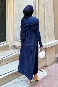 Lamelif Elbise Lacivert