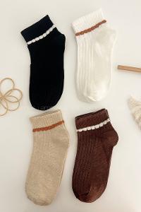 Lamelif 4lü Yarım Konç Çorap