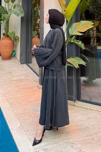 Lamelif Gül Detaylı Modal Takım Siyah