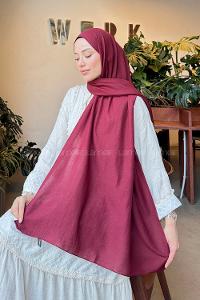 Lamelif Comfort Pamuk Şal Koyu Bordo