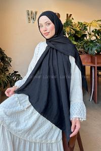 Lamelif Comfort Pamuk Şal Siyah