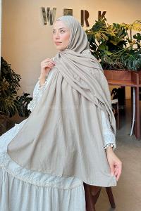 Lamelif Comfort Pamuk Şal Vizon