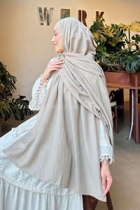 Lamelif Comfort Pamuk Şal Vizon