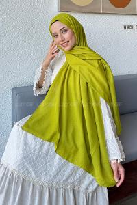 Oil Green Cotton Cotton Fabric Straight Shawl