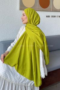 Oil Green Cotton Cotton Fabric Straight Shawl