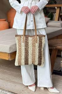 Camel Buckle Skin Hand Bag Bag