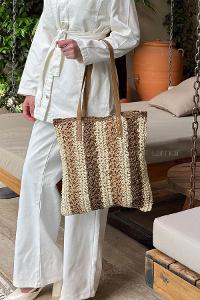 Camel Buckle Skin Hand Bag Bag