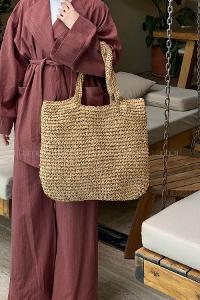 Camel Buckle Skin Hand Bag Bag