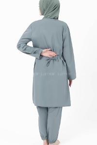 Plum Green Polyester Hasema