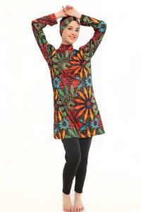 Lamelif Haşama Tesettür Mayo Hijap Renkli