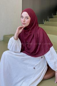 Lamelif Organik Premium Şal Bordo