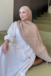 Lamelif Organik Premium Şal Camel