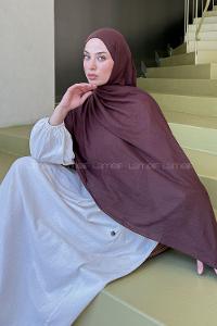 Lamelif Organik Premium Şal Çikolata Kahve