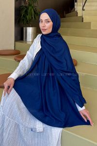 Lamelif Organik Premium Şal Gece Mavisi